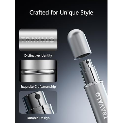 Refillable Perfume Atomizer, Bottom Filling Fragrances Perfume Bottle, Mini Cologne Dispenser, Travel sized, Portable Sprayer for Women Men, Gift