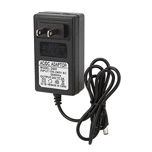 Nail Power Adapter, 24V 2A Nail Power Adapter Charger 48W Power Supply Adapter LED Nail Lamp Nail Dryer Replacment Power Supply Adapter, LED light Nail Power Adapter, Compact Size