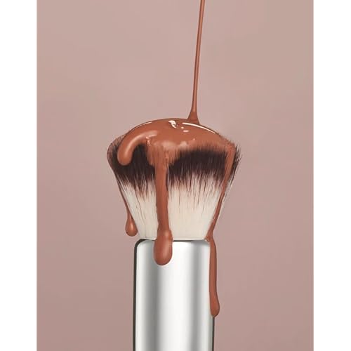ILIA - Complexion Brush | Liquid + Cream Complexion Product Brush Made with FSC Certified Wood, Aluminum, + Soft, Vegan Bristles | Expertly Crafted | Non-Toxic, Vegan, Cruelty-Free, Recyclable
