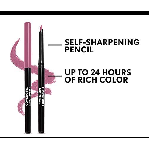 COVERGIRL - Exhibitionist All-Day Lip Liner, Retractable Tip, Easy application, Smudge, Transfer, Mask - Proof, 100% Cruelty-Free (Pack of 5)