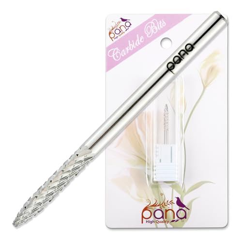 Pana 3/32" Under Nail Cleaner Safety Nail Carbide Bit - for Electric Dremel Drill Machine (Extra Fine, Silver)