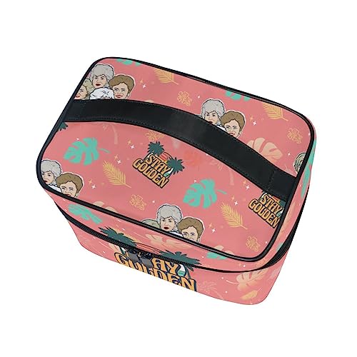 BAD BANANAS Golden Girls Gifts - Makeup Bag - Leaf - Golden Girls Merchandise Toiletry Bag for Women, Sister, Friend, Bestie