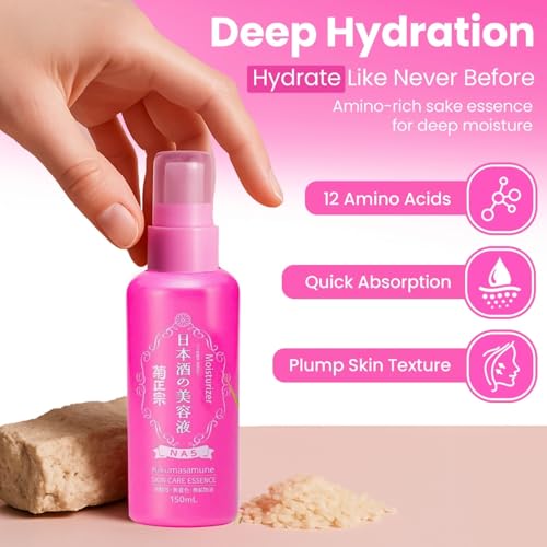Kikumasamune Hydrating Face Lotion & Vitamin C Face Serum Duo, Face Moisturizer Lotion & Serum for Women with Fermented Rice Extract, Ceramide& Soybean Protein, Japanese Daily Skincare 22.98 fl oz