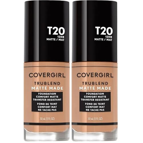 COVERGIRL TruBlend Matte Made Liquid Foundation, Soft Honey, 1 Fl Oz (Pack of 2)