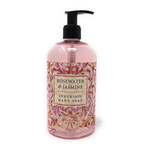 Greenwich Bay Trading Company Luxurious Hand Soap, Rosewater & Jasmine. 16 Fl Oz (R2Y015)