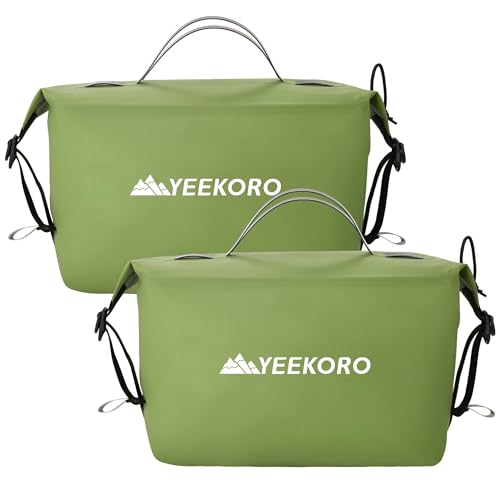 Waterproof Toiletry Bag for Travel, Zipper Styles, 40D Nylon Toiletry Organizer Bags with Shoulder Straps for Men Women, Travel Accessories£¨2 PACK,Green