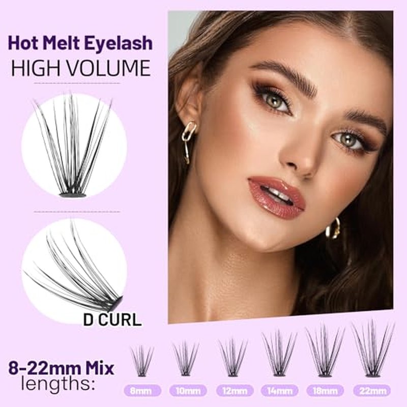 Bodermincer 1 Box Big Capacity 240 bundles 8-10-12-14-16mm Mixed 20D/30D/40D/60D/80D/100D Eyelash Extensions Strip Eyelashes Individual Lashes Natural Style 8-22mm to Choose (20D-12mm)