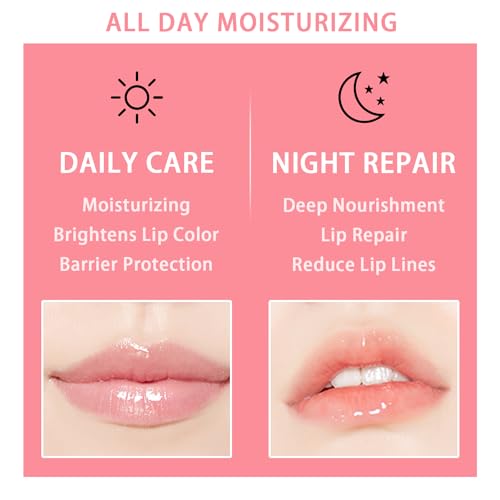 3 Pcs Bee Lip Balm Honey Pot, Honey Strawberry Watermelon Lip Mask Overnight, Moisturizing Sleeping Lip Mask, Hydrate Repair Prevent Dry Cracked Lip Care (Honey+Strawberry+Watermelon)