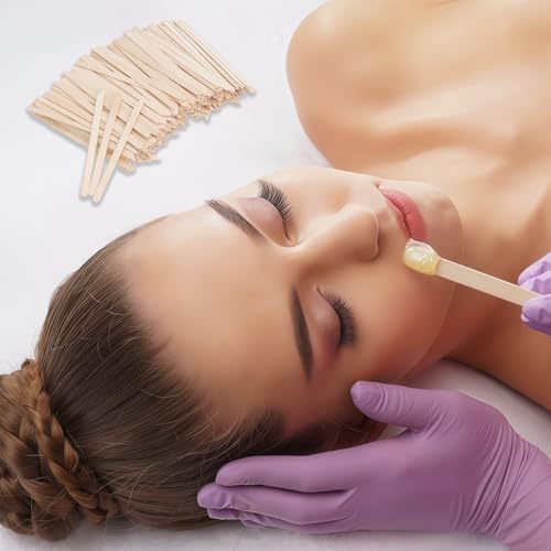 Wooden Wax Sticks for Eyebrow - 600Pcs Small Popsicle Waxing Sticks for Hair Removal & Crafts, Natural Wood Applicators for Brow Shaping, DIY Art Supplies