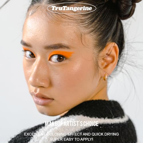 -Water Activated Eyeliner -Wet Liner Makeup - Smudge Proof Face Body Paint Long Lasting Formula- ¡°TruTangerine¡± Orange -10g/container