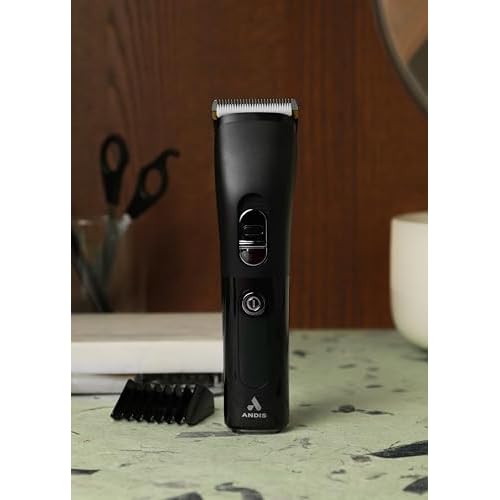 Andis 560547 Envision Cordless High-Speed Hair Clipper, 21-Piece Kit, Adjustable Blade, 1.5¡± LED Digital Display Screen, Black