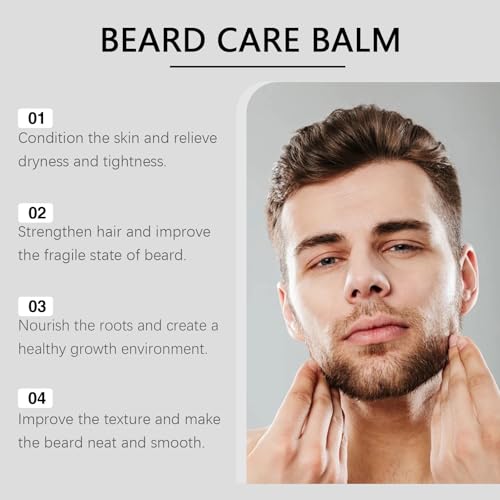 Estimulante Para Barba, Apolo Cosmetics Para Barba, Ultra Potente B?lsamo de Crecimiento, New De Barba, Stimulating Beard Moisturizes & Strengthens Facial Hair for Men, 100ml / 3.5oz