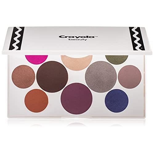 Crayola Beauty - Eyeshadow Palette - 10 Creamy Matte & Metallic Shades - Long-lasting, Blendable, Highly Pigmented Color, Velvety Finish - Talc Free Formula & Vegan Friendly - Tropical - 0.63 Ounce