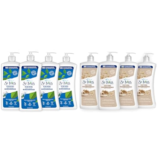 St. Ives Renewing Hand & Body Lotion Moisturizer for Dry Skin Collagen Elastin & Soothing Hand and Body Lotion Moisturizer for Dry Skin Oatmeal and Shea Butter