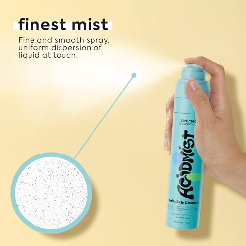 Hypochlorous Acid Spray for Face & Body - 3.4 fl oz 0.02% HOCL - Helps Reduce Redness and Breakouts - Travel Size Hypochlorous Spray - Multi-Purpose Topical Facial Skin Repair - pH-Balancing Toner