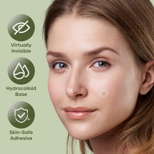 Microdart Hydrocolloid Acne Patch 24 Counts,Pimple Patch Hyaluronate Acid & Salicylic Acid Pimples Overnight for Deep, Early and Hidden Blemishes