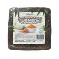 Aleheri's African Black Soap Turmeric 16 oz - 100% All Natural, Raw Ingredients, From Ghana. For All Skin Types, Helps Rejuvenate, Aids Against Dark Spots, Eczema, Stretch Marks on Face & Body