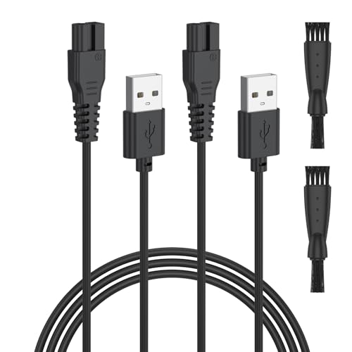 Meliya 2 Pack USB Charger for oneisall Low Noise Dog Clippers, 3.3ft Replacement Charging Cord for oneisall Dog Paw Trimmer, for SUPRENT Hair Clippers, Small Cat Grooming Clippers