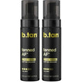 b.tan Self Tan Mousse - Tanned AF - Darkest Self Tanner for Fastest, Darkest Tan, 6.7 Fl Oz (Pack of 2)