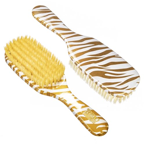 Torino Pro Wave Brush #253-7 Row Soft bristles Shower brush -100% Pure Boar Bristles - Great for laying down your 360 Waves