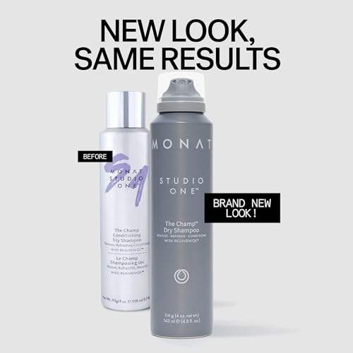 MONAT Studio One¢â The Champ¢â Conditioning Dry Shampoo Infused w/Rejuveniqe¢ç - Waterless Shampoo That Absorbs Oils, Dirt & Impurities in Between Shampoos. For All Hair Types - Net wt. 113g/4 fl oz.