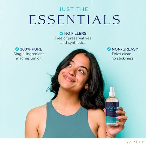 Yareli Magnesium Oil Spray, Ultra Absorbent High Strength Dead Sea Magnesium, 12oz, for Better Sleep and Muscle Relaxation