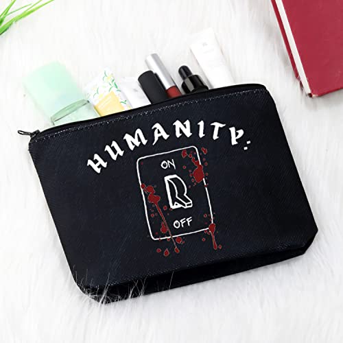 GJTIM Vampire Show Inspired Gift Humanity Switch Off TVD Zipper Pouch Makeup Bag Gift for Vampire Fans (Humanity Bag)