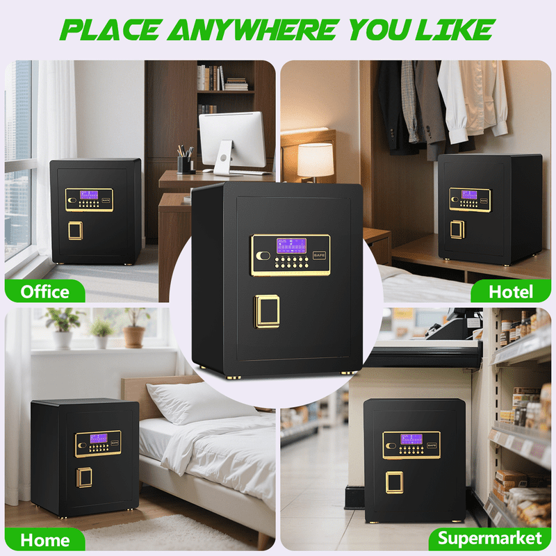 Large Digital Security Safe Box with Fireproof Bag - Home & Office Safe, 3.0 Cu Ft