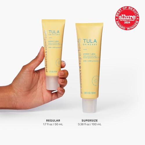 TULA Skin Care Protect + Glow Daily Sunscreen Stick Gel Broad Spectrum SPF 30 - Skincare-First, Non-Greasy, Non-Comedogenic & Reef-Safe with Pollution & Blue Light Protection.