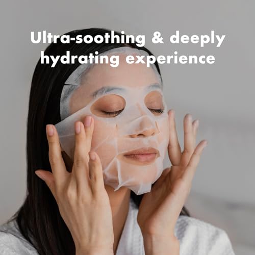 Petal Fresh Skin ResQ Hello Hydration Sheet Mask with Hyaluronic Acid Complex 2% + Aloe Vera, JUMBO 7 Pack, Hydrating Korean Face Mask for Dry & Sensitive Skin, Soothing, Fragrance-Free, Vegan