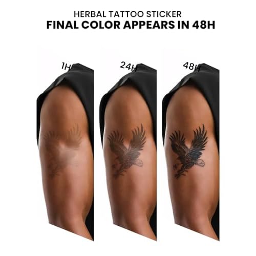 Semi Permanent Tattoo Men, 2 Sheets Realistic Cross Christian Temporary Tattoos for Men, Lasts 1 Weeks, Develops Fully in 48H, Waterproof and Non-Reflective, Cool Cross Tattoo