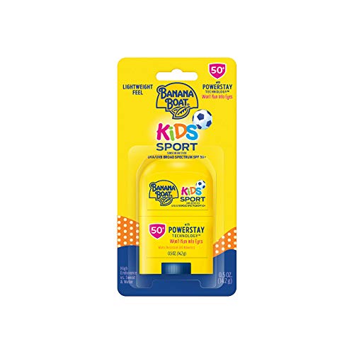 Banana Boat Kids Max Protect & Play Clear Spray Sunscreen SPF 100 6oz and Sport Sunscreen Stick SPF 50 0.5oz Bundle