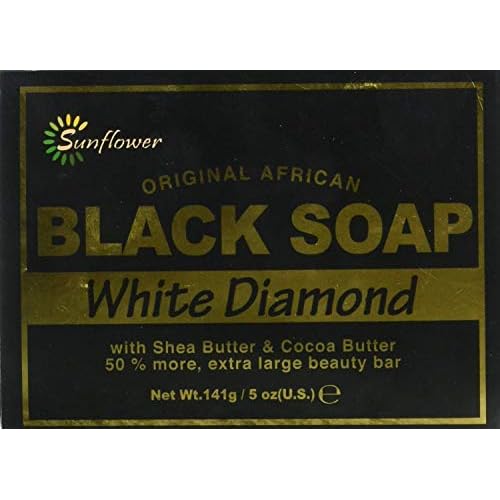 Sunflower Black Soap, White Diamond, 5 Ounce