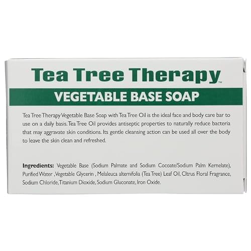 Tea Tree Therapy Pack of 8 x Vegetable Base Soap with Tea Tree Oil - 3.9 oz8