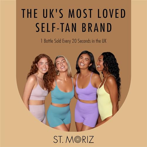 St. Moriz Professional Medium Instant Tan ? 1 Day Wash-Off Fake Tan Lotion with Aloe Vera & Vitamin E ? Fast-Drying, Transfer-Resistant, Vegan, 150ml