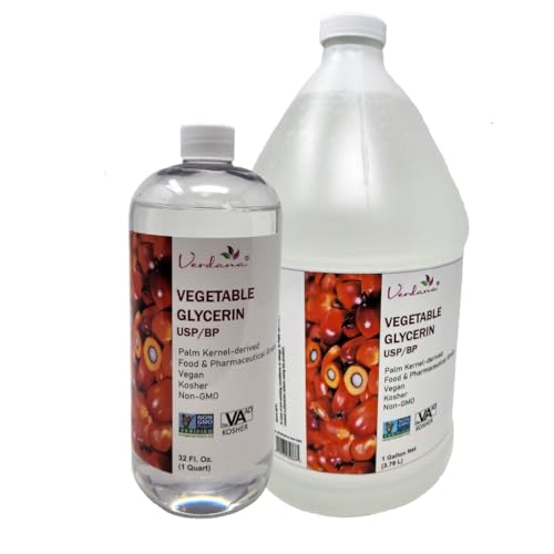 Verdana Vegetable Glycerin ? USP, Food, Cosmetic Grade - Palm-Derived, No Soy Involved ? Glycerine for Cosmetic & Personal Care and Skin, Hair & Other Formulations ? Non-GMO, Vegan ? 32 fl oz