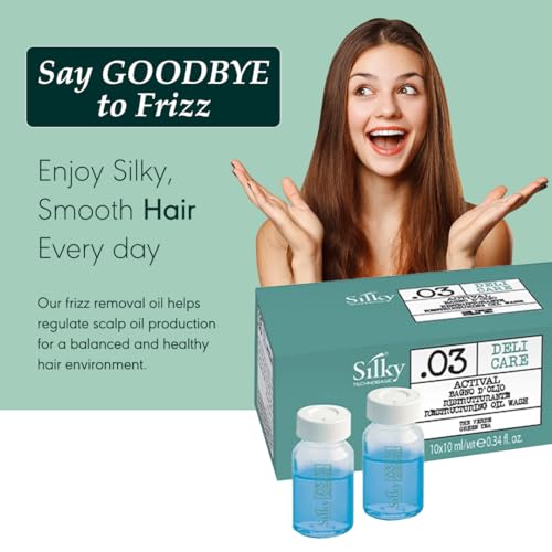 .03 Organic Restructuring Hair Oil Wash-Hair Growth Oil for Frizz Control-Paraben, Phthalate and Sulfate Free Moisturizing Hair Oil for Dry Hair-Pre-Wash Hair Oil 10 ml x 10 Pieces