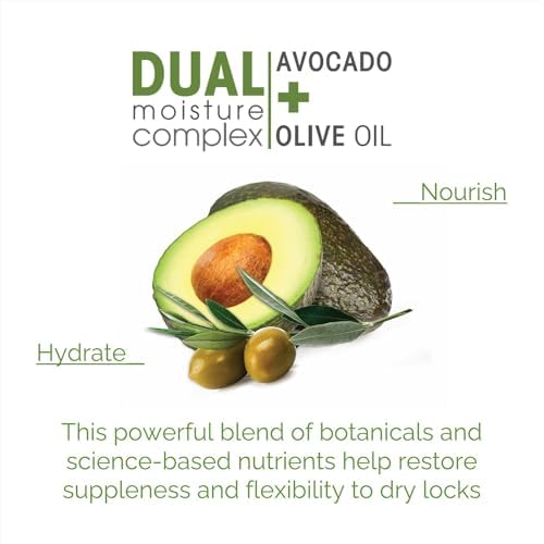 GIOVANNI 2chic Ultra-Moist Shampoo - Avocado & Olive Oil, Creamy Hydration Formula, Enriched with Aloe Vera, Shea Butter, Botanical Extracts, No Parabens, Color Safe - 8.5 fl oz