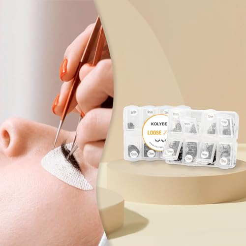 Premade Fans Eyelash Extensions 600 Fans 12D Handmade Volume Lashes Extensions 0.05mm Thickness 8-15mm D Curl Premade Volume Eyelash Extension Middle Stem Promade Lashes(600Fans-12D-0.05D,8-15mm)