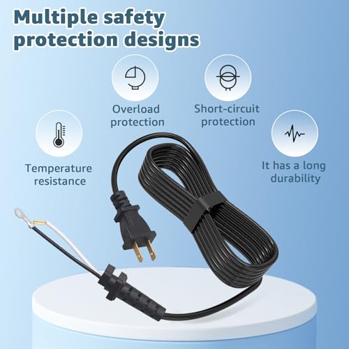 Hair Clippers Cord Replacement for Andis T-Outliner (2-Wire) ? Compatible with GO & GTO Models
