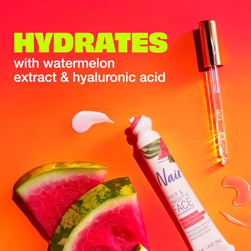 NAIR Prep & Smooth Face Exfoliating Depilatory Cream for Women - Effective Hair Removal for Smooth Skin with Hyaluronic Acid,1.76 oz,(Pack of 2)