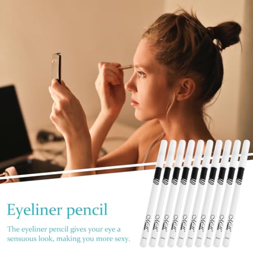 Eyeliner Pencil Set White 20Pcs Eye Makeup Pencils Natural Look Portable Size for Home and Professional Use