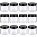 48 Pack 6 Oz Plastic Container Jars with Lids BPA Free, Empty Round Clear Cosmetic Containers Plastic Slime Jars for Lotion, Cream, Ointments, Body Butter, Makeup, Travel Storage