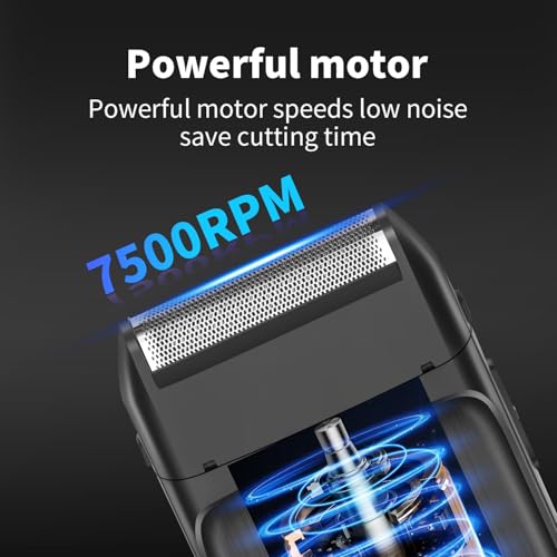 KEMEI KM-T366 Electric Foil Shaver for Men, Cordless Beard Trimmer with Pop-up Trimmer, Rechargeable Mens Razors for Shaving & Bald Head