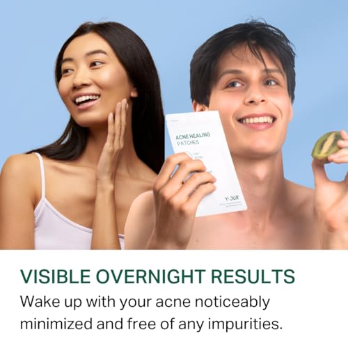 Y¡¯OUR Improving Acne Patches: Ultra-thin Hydrocolloid Healing Pimple Patch for Face; Purifies & Alleviates Stubborn Blemishes, Effective Zit Treatment. 56 Count. Gifts for Her