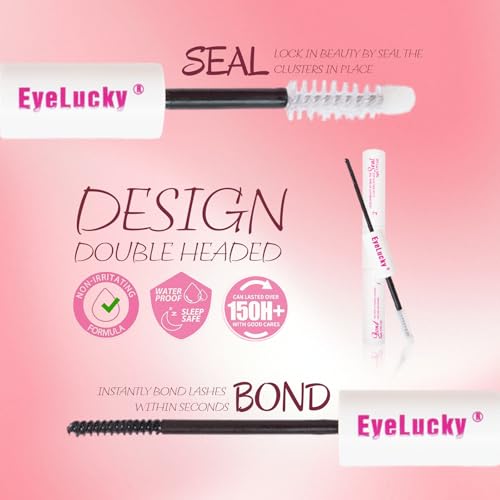 Lash Clusters Kit 280 pcs 9-16mm Volume Hybrid Eyelash Clusters 40D+50D D Curl Individual Lashes DIY Lash Extension Kit Thin Band Cluster Lashes Lash Bond and Seal Tweezers remover