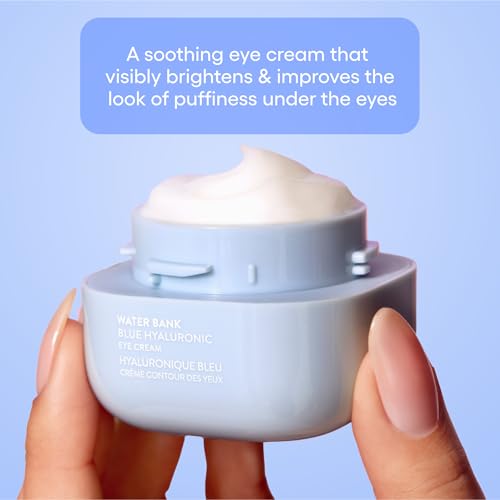 LANEIGE Water Bank Blue Hyaluronic Eye Cream: Hydrating Eye Treatment with Niacinamide & Caffeine to Brighten, Nourish, & Reduce Puffiness