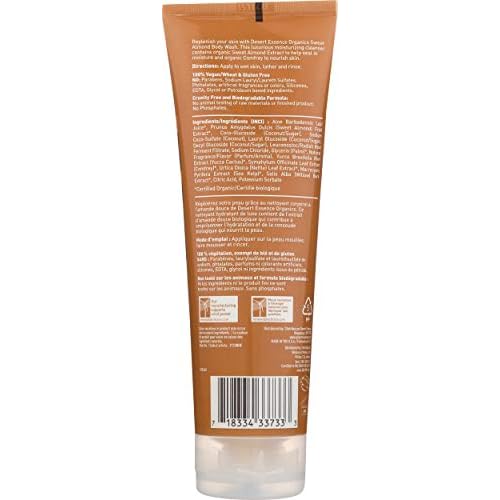 Desert Essence Organics Almond Body Wash, Hydrating, 8 Oz