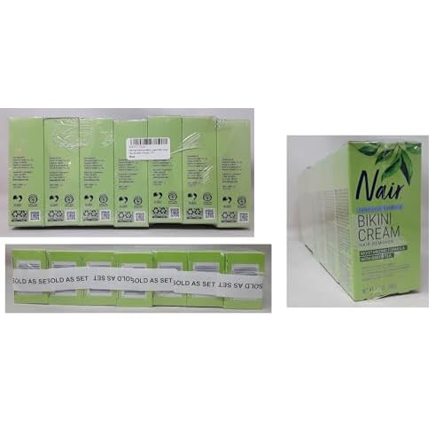 Nair Hair Remover Bikini Cream With Green Tea Sensitive Formula 1.70 oz (Pack of 7)
