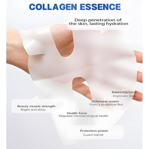 Collagen Face Mask, Face Masks Skincare for Women Men - Travel Essentials, Overnight Face Mask, 32g x 4ea